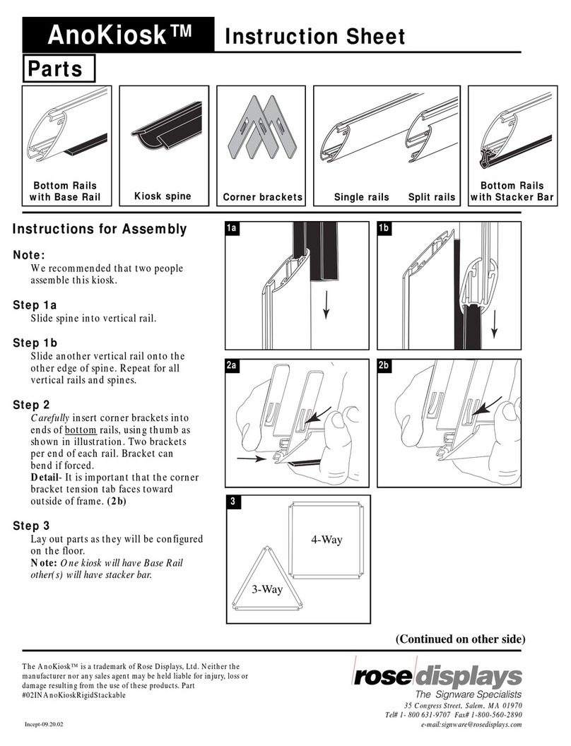 ROSE DISPLAYS ANOKIOSK-STACKABLE Manual de usuario