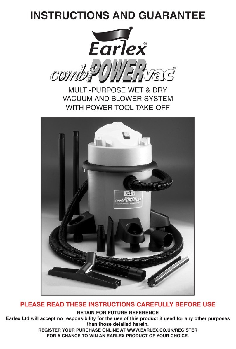Earlex COMBIPOWERVAC Manual de usuario