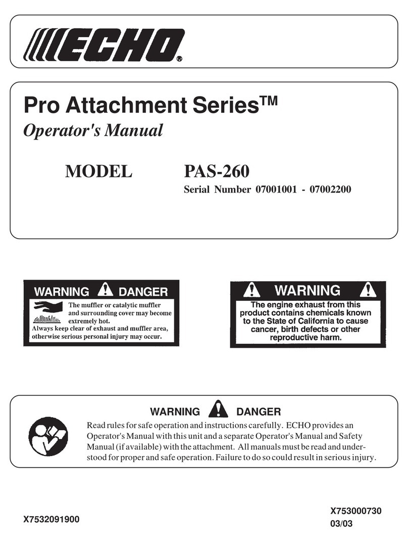 Echo PAS-260 PRO - 03-03 Manual de usuario Echo PAS-260 PRO - 03-03 Manual de usuario