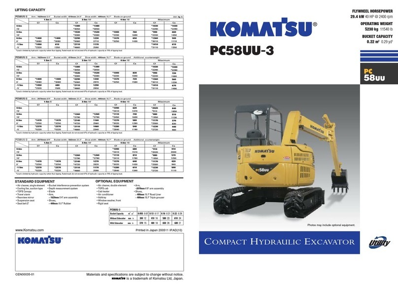 Komatsu PC58UU-3 Manual de usuario Komatsu PC58UU-3 Manual de usuario