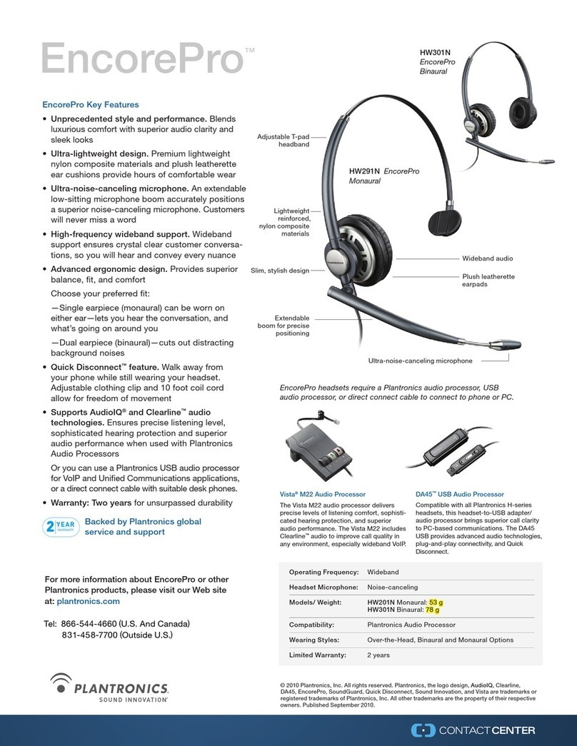 Plantronics EncorePro Manual de usuario