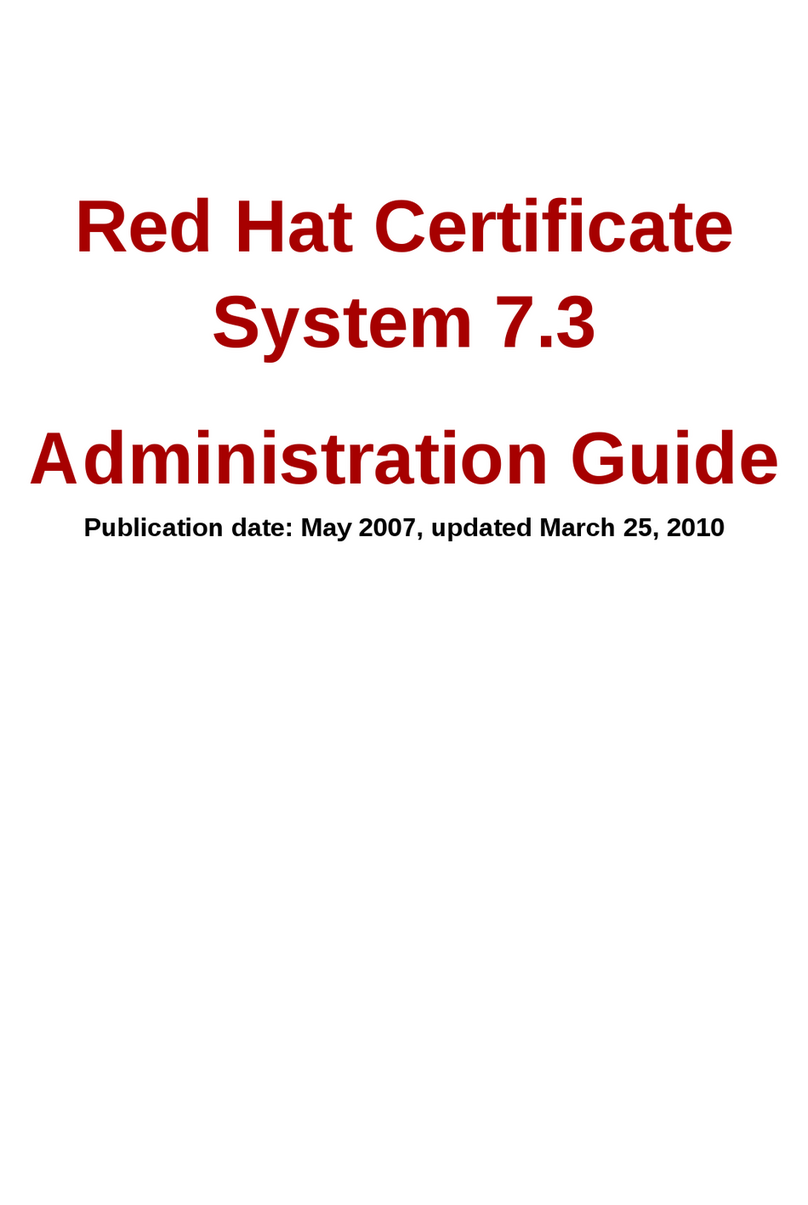 Red Hat CERTIFICATE SYSTEM 7.3 - ADMINISTRATION Manual de instrucciones