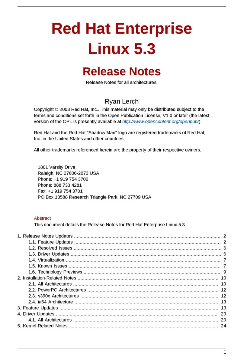 Red Hat ENTERPRISE LINUX 5.3 - RELEASE MANIFEST Manual de instrucciones