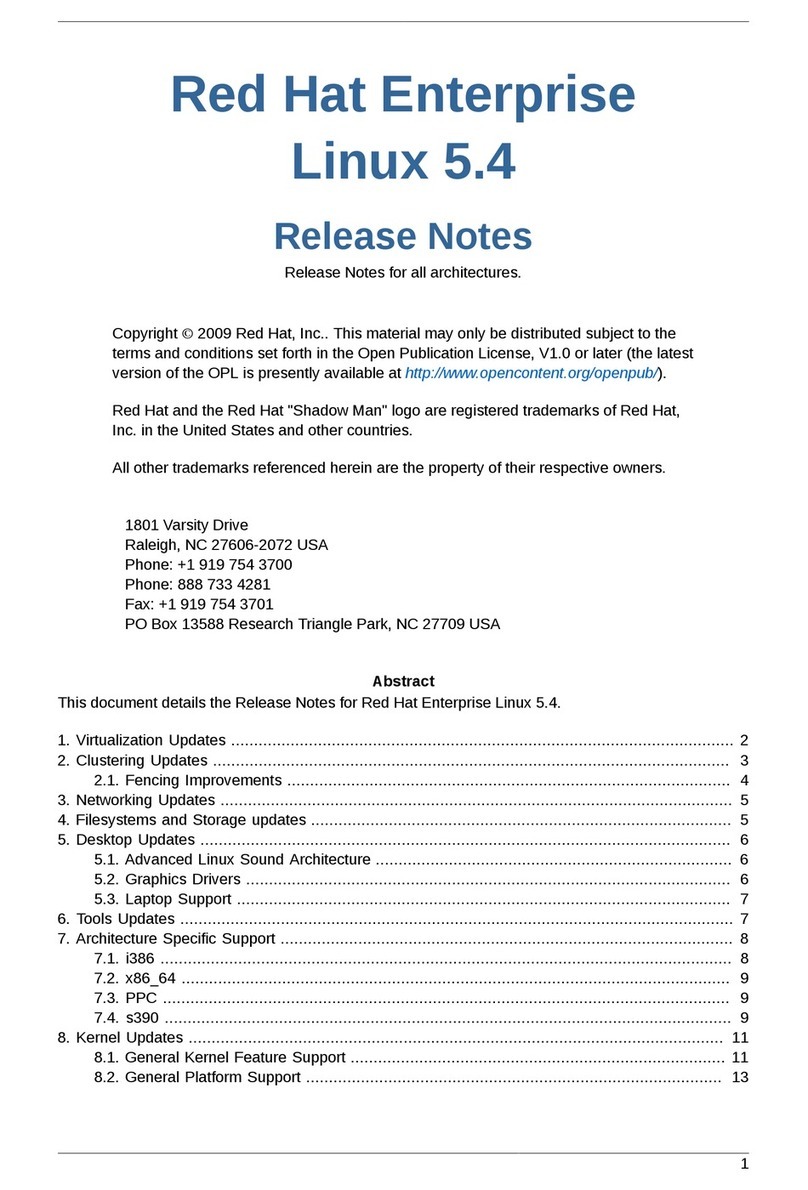 Red Hat ENTERPRISE 5.4 RELEASE NOTES Manual de instrucciones