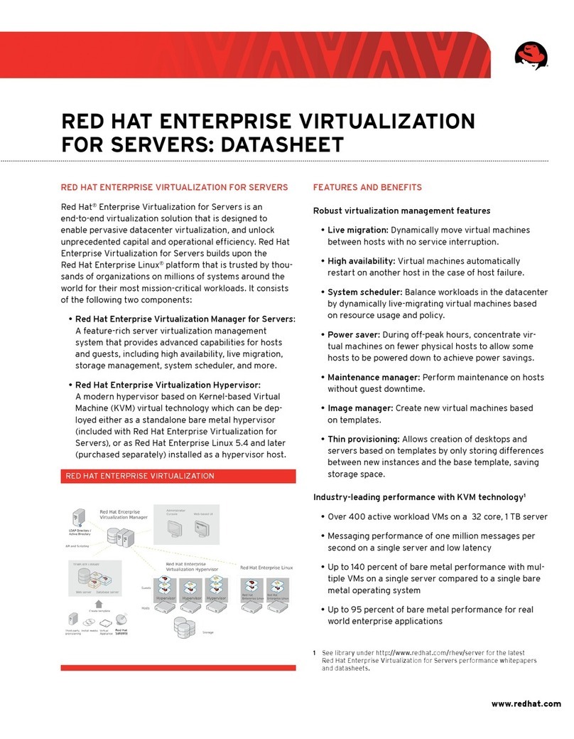Red Hat ENTERPRISE VIRTUALIZATION - DATASHEET FOR... Manual de usuario Red Hat ENTERPRISE VIRTUALIZATION - DATASHEET FOR... Manual de usuario
