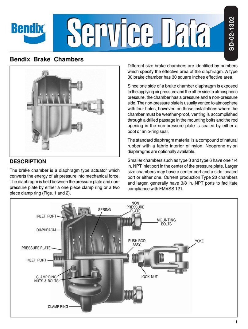 BENDIX BRAKE CHAMBERS Manual de usuario