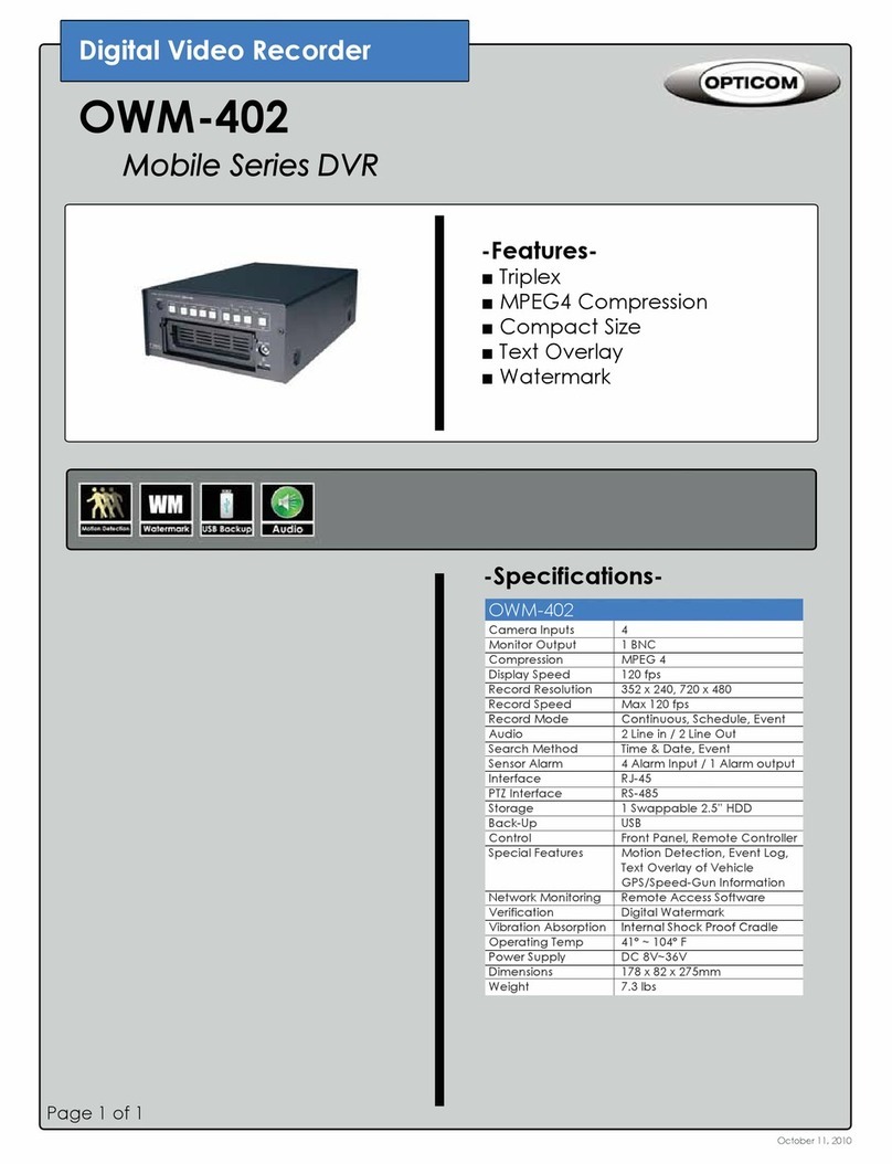 OPTICOM OWM-402 Manual de usuario