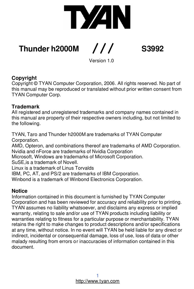 TYAN THUNDER H2000M Manual de usuario
