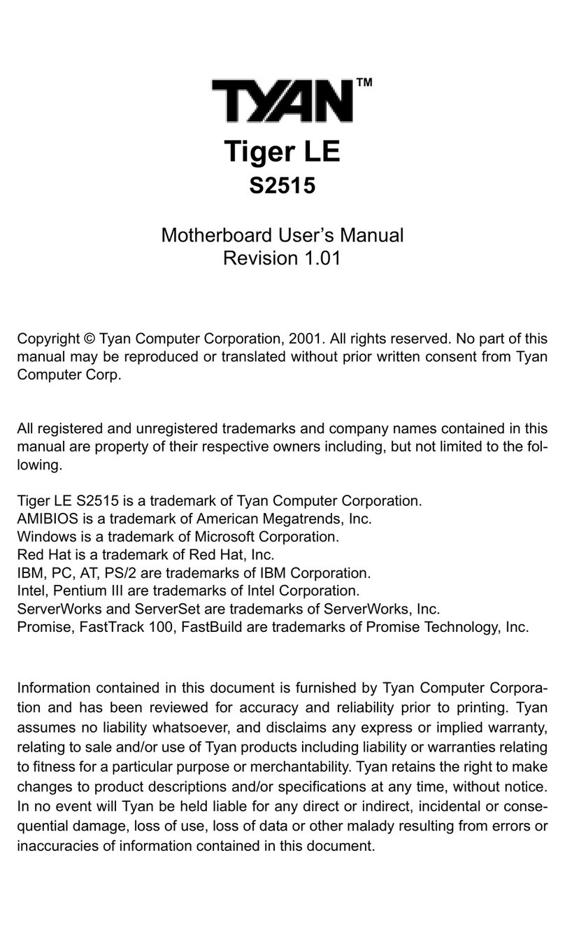 TYAN TIGER LE Manual de usuario