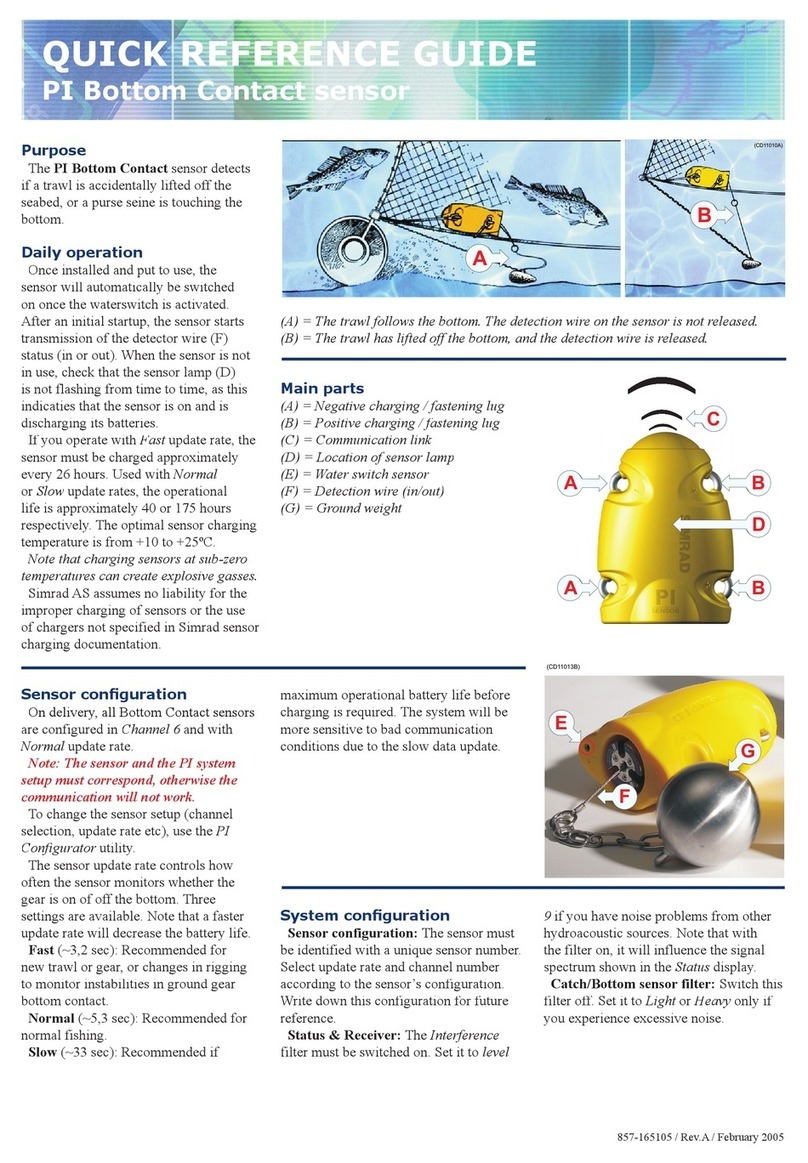 Simrad PI BOTTOM CONTACT - QUICK REFERENCE GUIDE REV... Manual de usuario