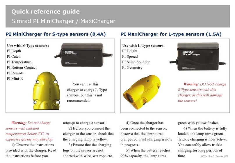 Simrad PI MAXICHARGER - QUICK REFERENCE GUIDE REV C Manual de usuario