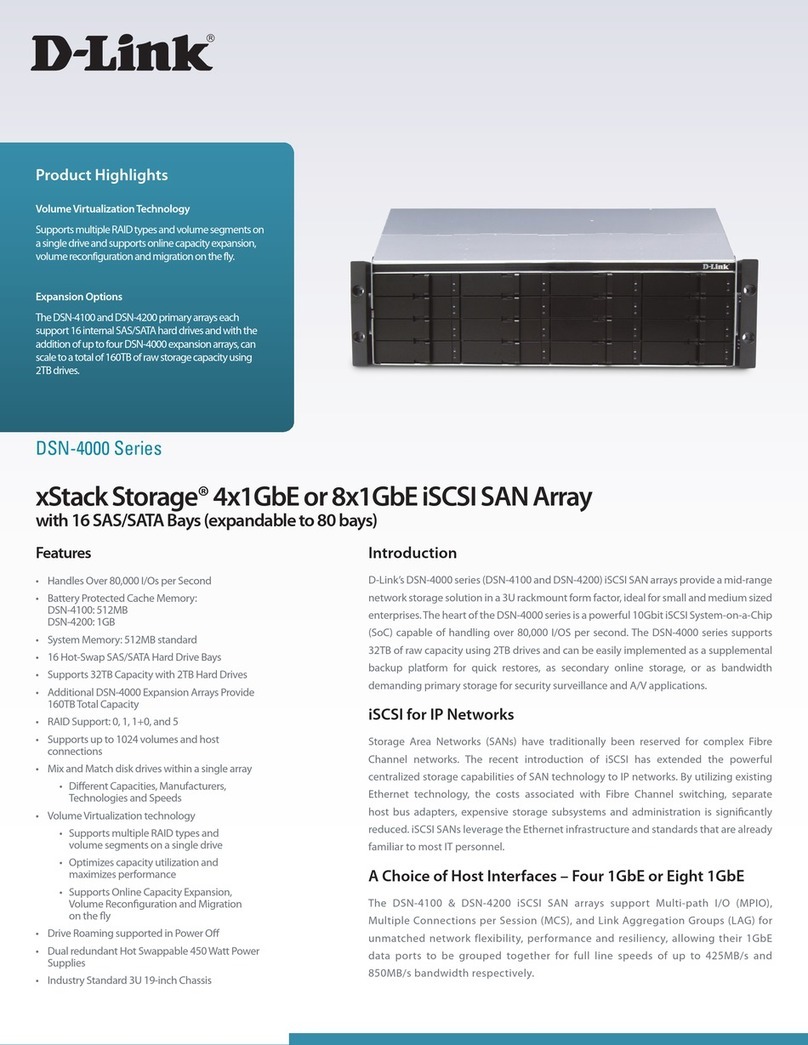 D-Link xStack Storage DSN-4000 Series Manual de usuario