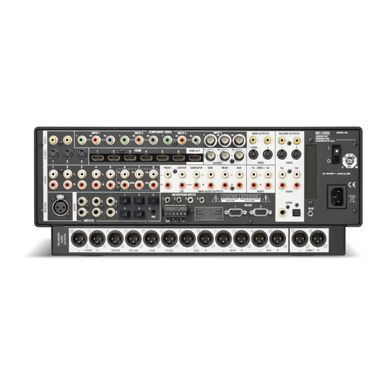 Lexicon MC-12HD Manual de usuario