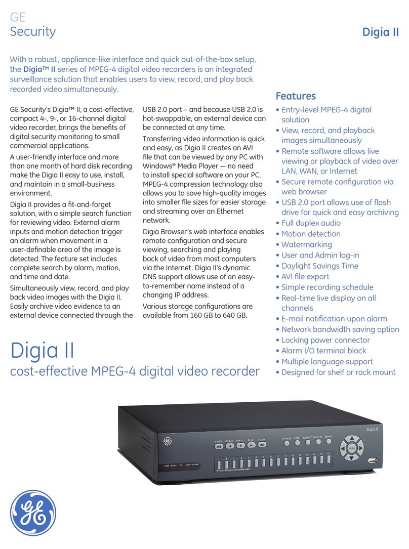 GE Security DIGIA II - Manual de usuario