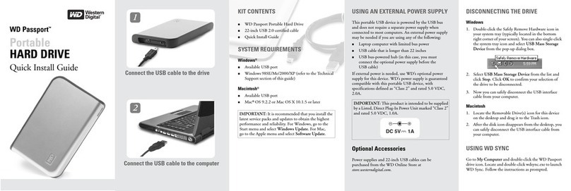 Western Digital WDXML400UE - Passport 40 GB External Hard... Manual de usuario Western Digital WDXML400UE - Passport 40 GB External Hard... Manual de usuario