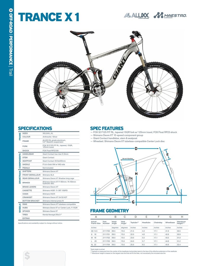 Giant TRANCE X1 - DATASHEET 2 Manual de usuario