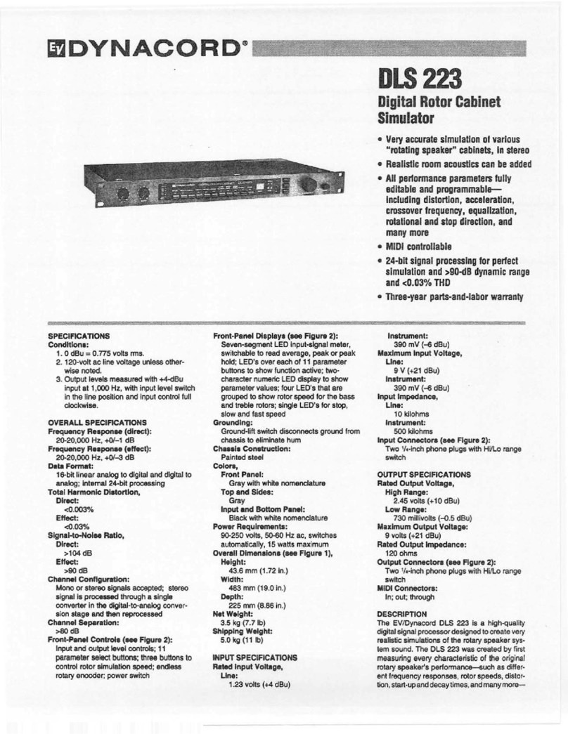 Dynacord DLS 223 - Manual de usuario