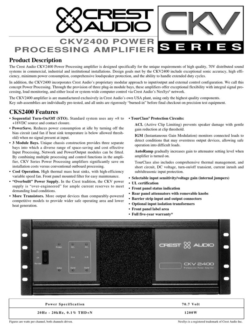 Crest Audio CKV2400 Manual de usuario