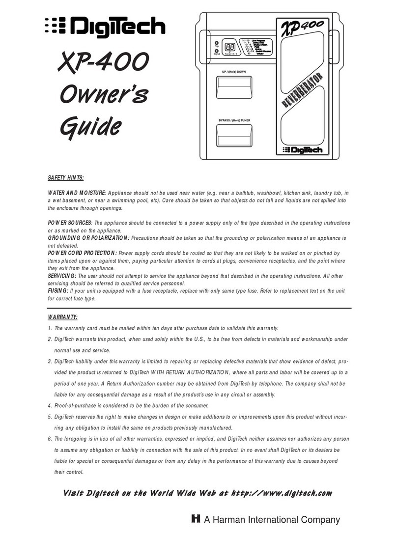 digi-tech XP400 Manual de usuario digi-tech XP400 Manual de usuario