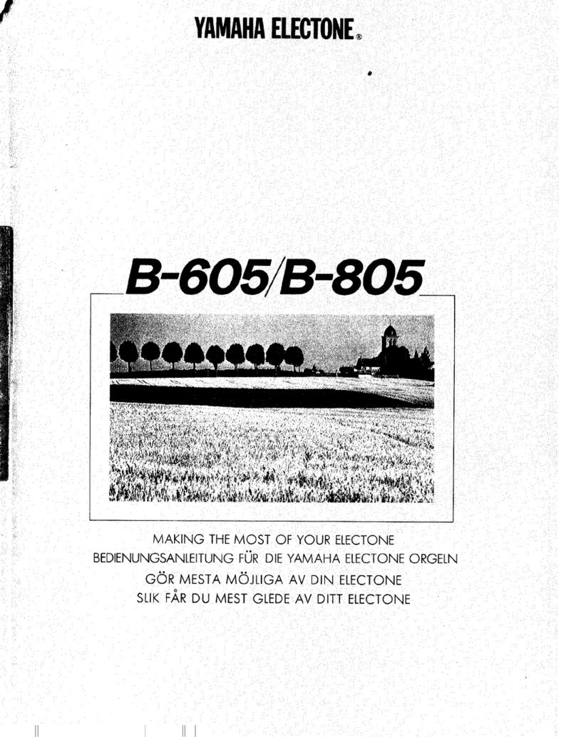 Yamaha Electone B-605 Manual de usuario