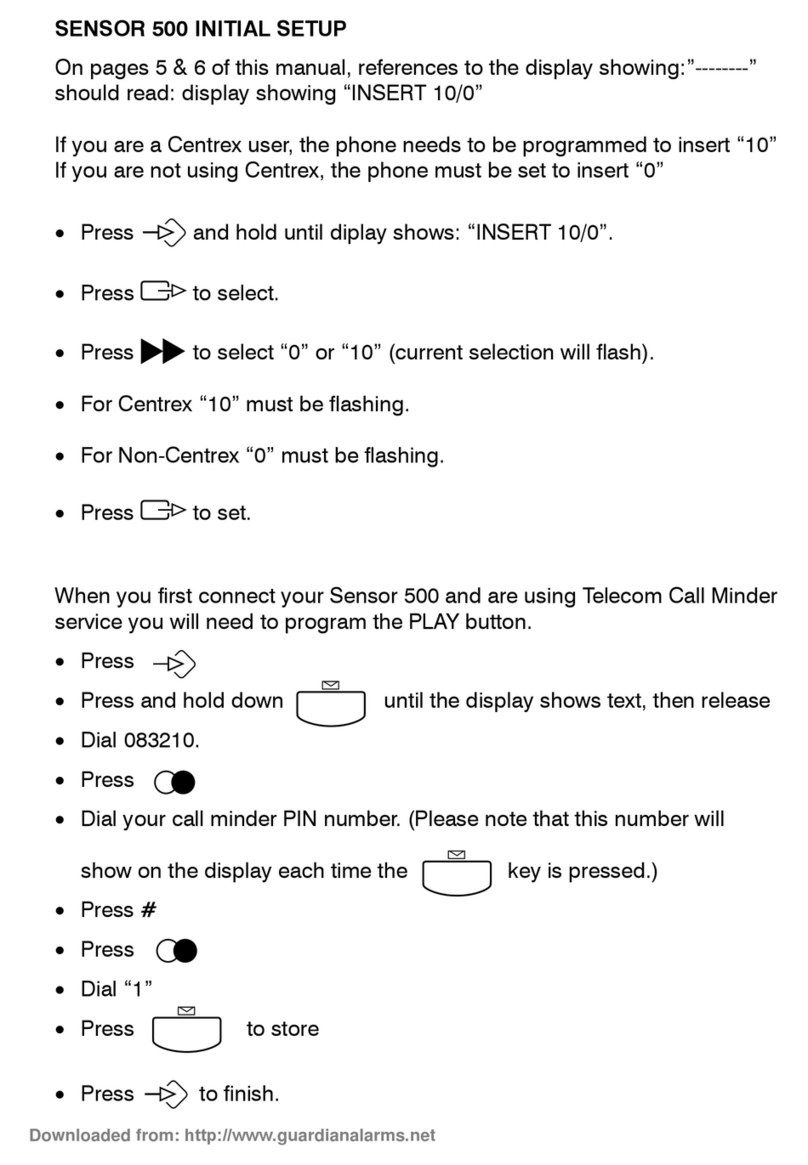 AUDIOLINE SENSOR 500 Manual AUDIOLINE SENSOR 500 Manual