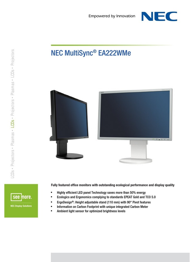 NEC MultiSync EA222WMe Manual de usuario