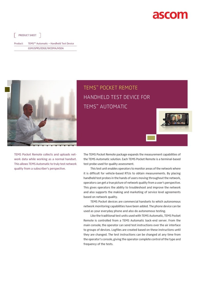 ASCOM TEMS POCKET REMOTE - DATASHEET 2 Manual de usuario ASCOM TEMS POCKET REMOTE - DATASHEET 2 Manual de usuario
