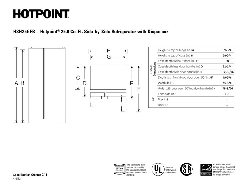Hotpoint HSH25GFBBB Manual de usuario