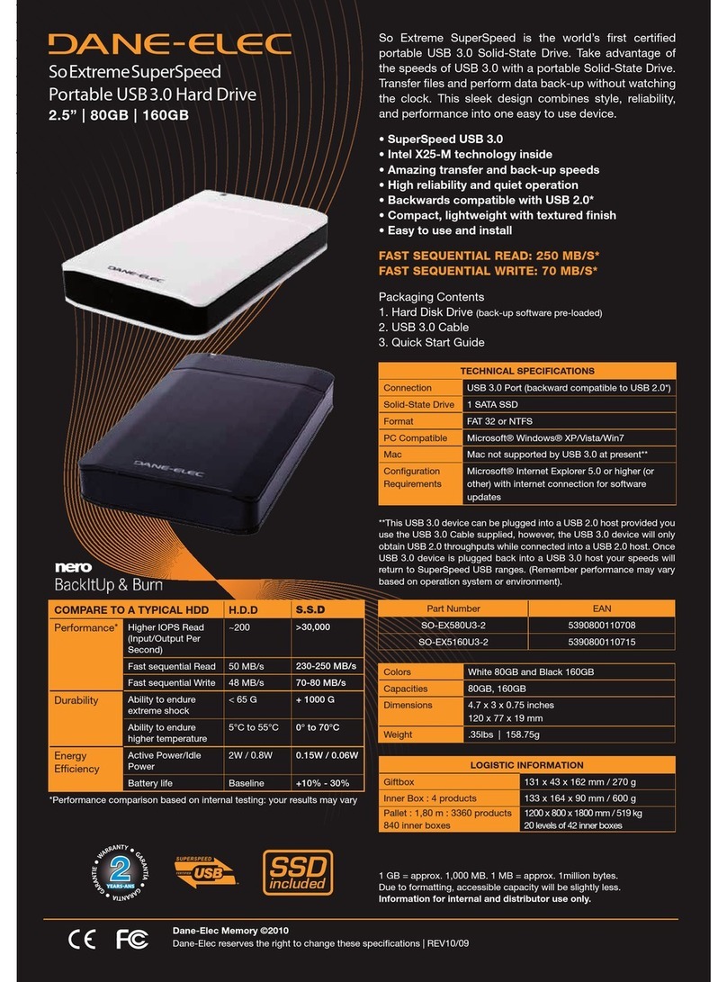 DANE-ELEC SOEXTREME SUPERSPEED Manual de usuario