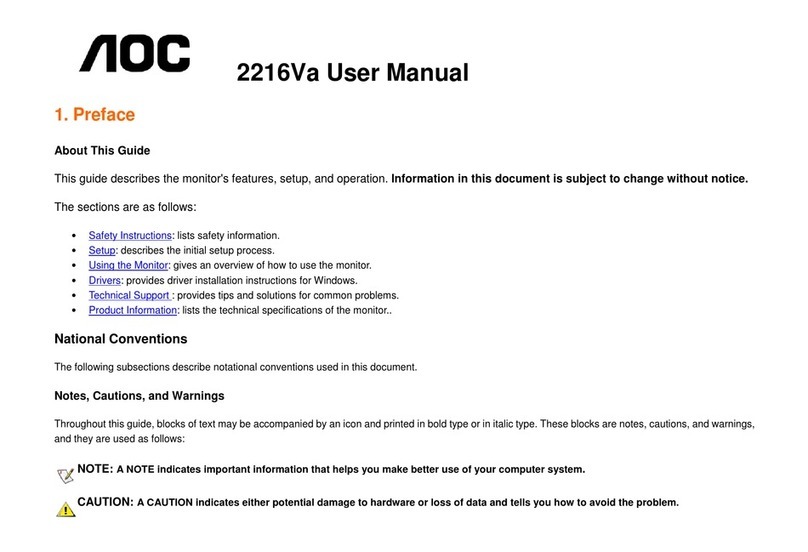 AOC 2216VA Manual de usuario