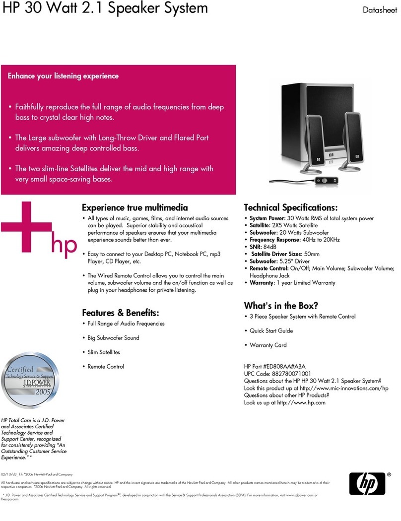 HP GL313AA - USB Speakers PC Multimedia Manual de usuario