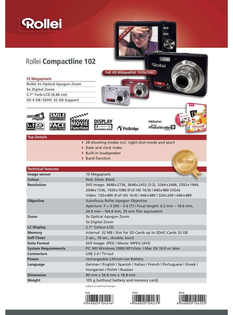 Rollei COMPACTLINE 102 Manual de usuario Rollei COMPACTLINE 102 Manual de usuario