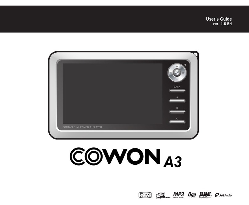 Cowon A3 - VERSION 1.6 Manual de usuario