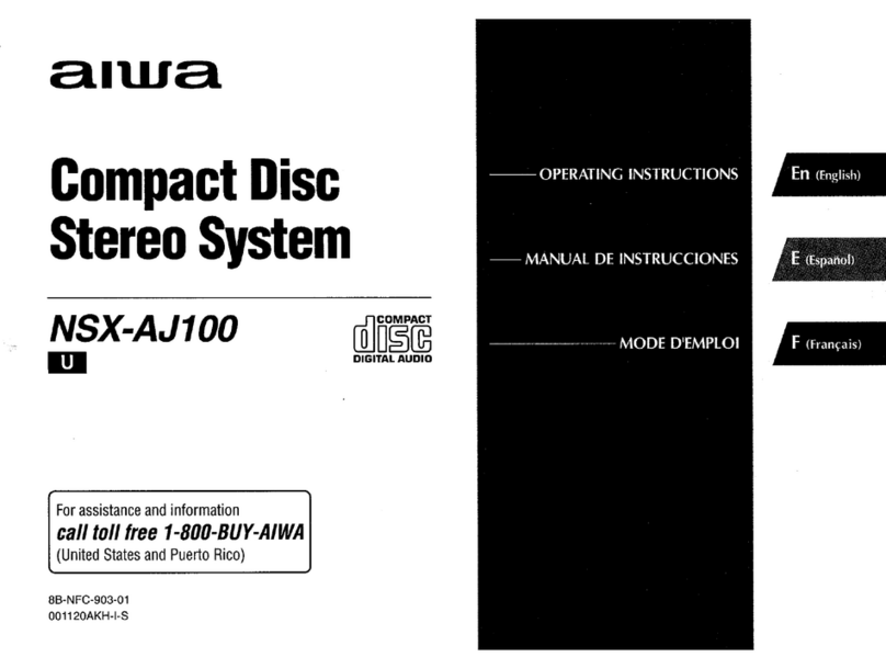 Aiwa NSX-AJ100 Instrucciones de montaje Aiwa NSX-AJ100 Instrucciones de montaje