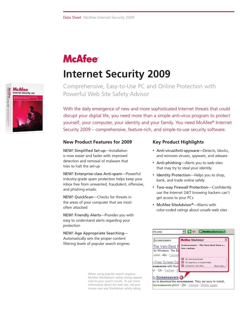 McAfee INTERNET SECURITY 2009 Manual de usuario