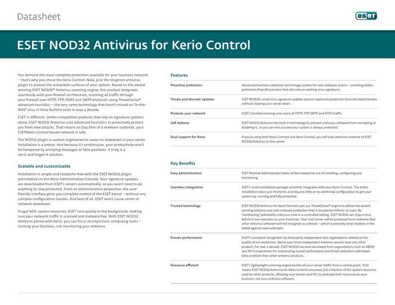 ESET NOD32 ANTIVIRUS - FOR KERIO Manual de usuario