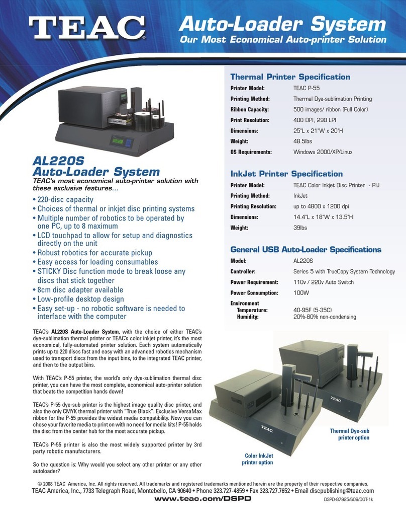Teac P-55 AutoPrinter Manual de usuario