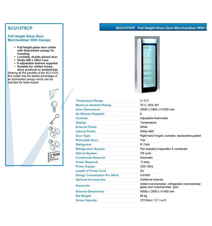 Tefcold SCU1375CP Manual de usuario Tefcold SCU1375CP Manual de usuario
