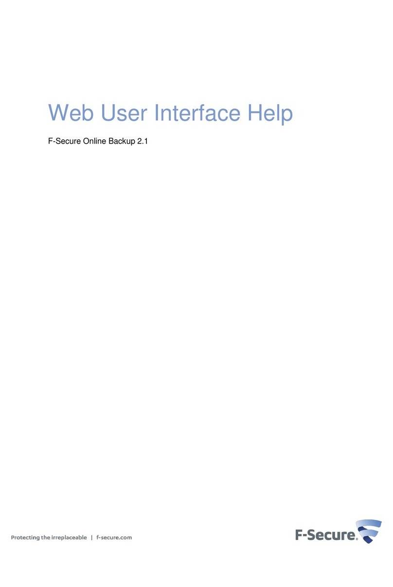 F-SECURE ONLINE BACKUP 2.1 - WEB USER INTERFACE HELP Manual de usuario