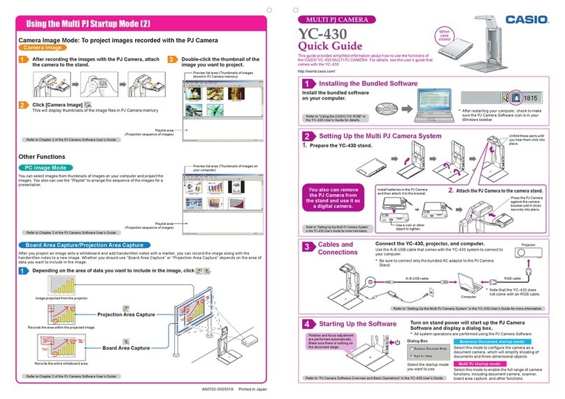 Casio YC-430 - Document Camera Manual de usuario
