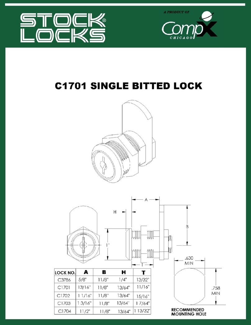 COMPX Stock Locks C1701 Guía COMPX Stock Locks C1701 Guía