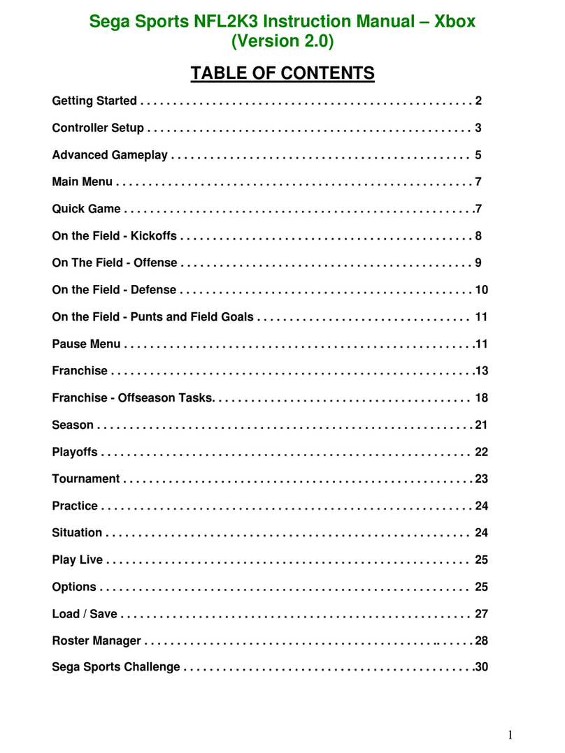 Sega NFL 2003 Manual de usuario