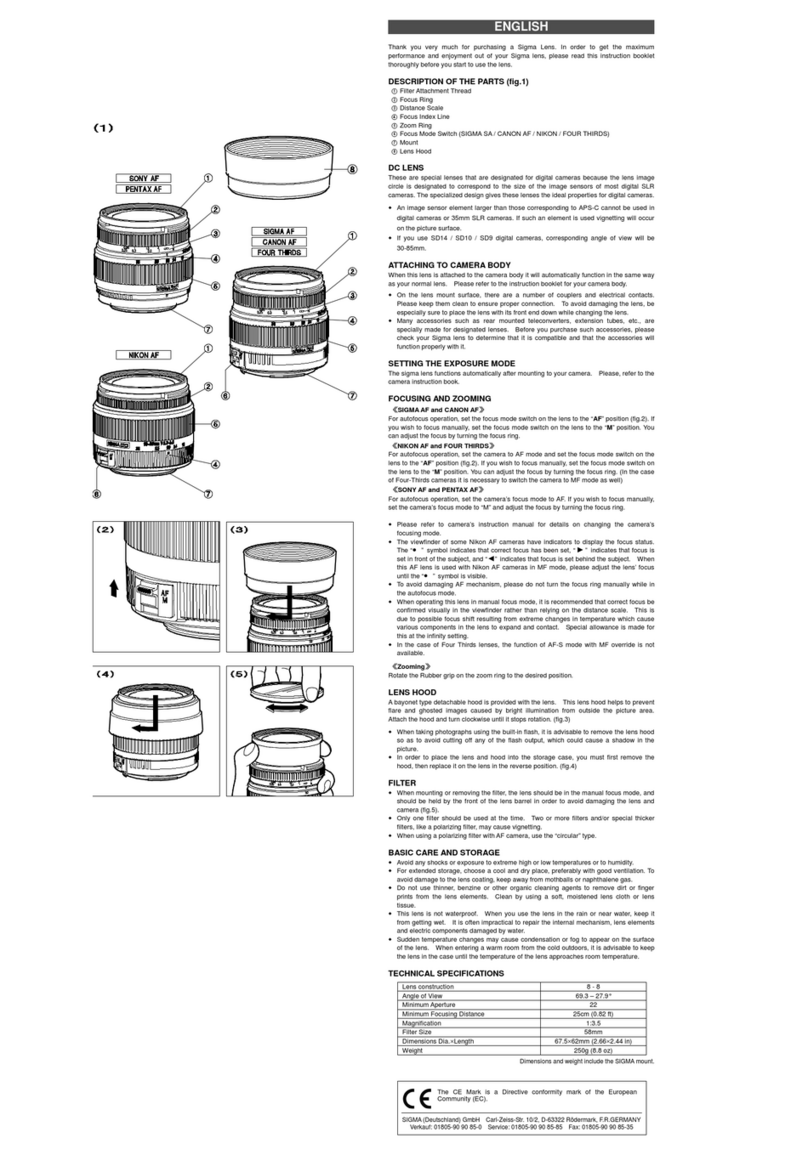 Sigma 521 Manual de usuario