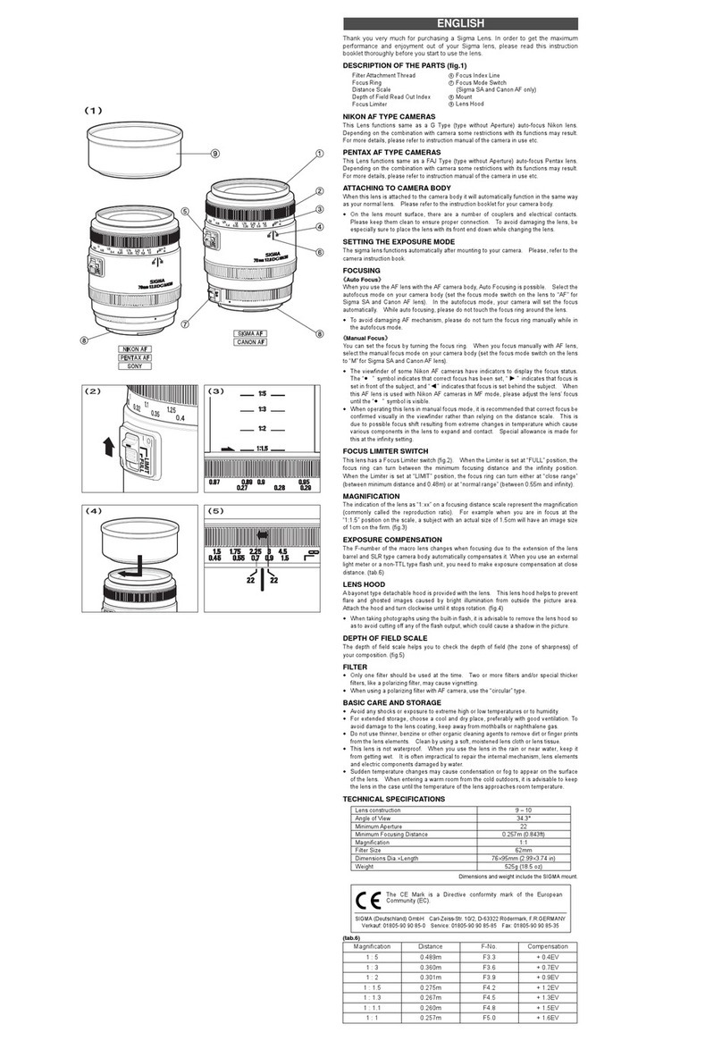 Sigma 270 Manual de usuario