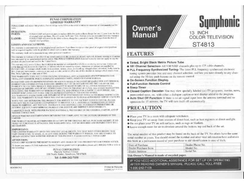 Symphonic ST4813 Manual de usuario Symphonic ST4813 Manual de usuario