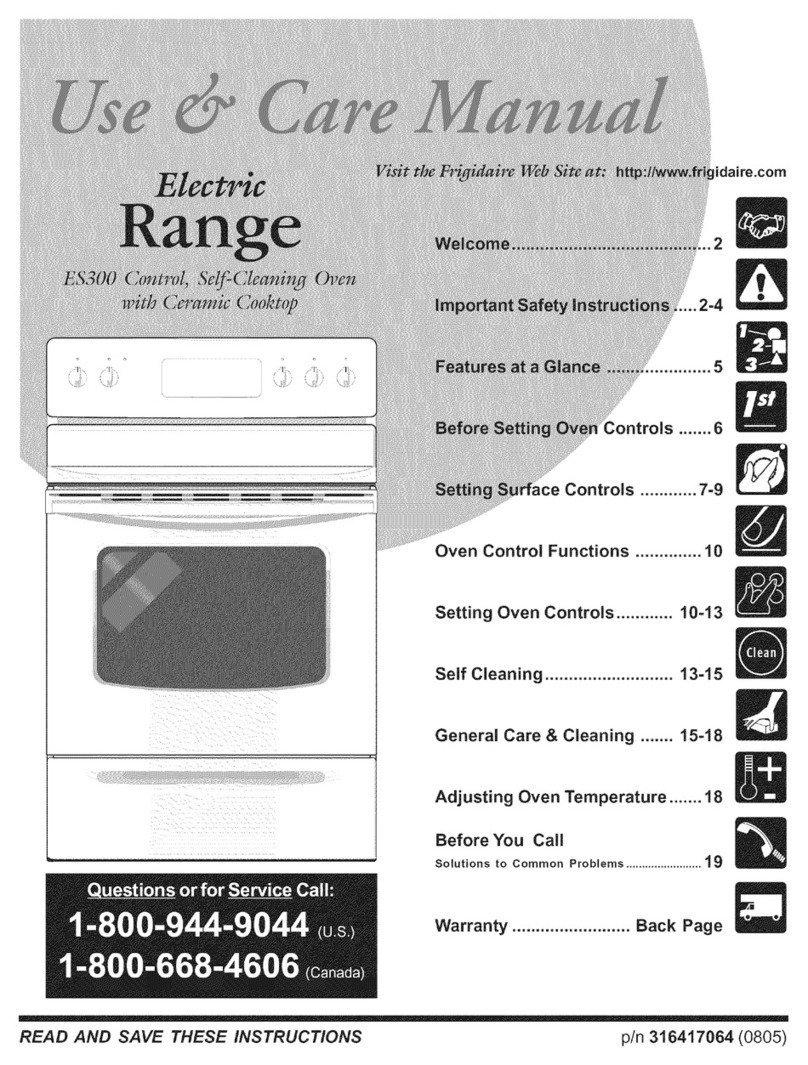 Frigidaire FEF369HSD Manual de usuario