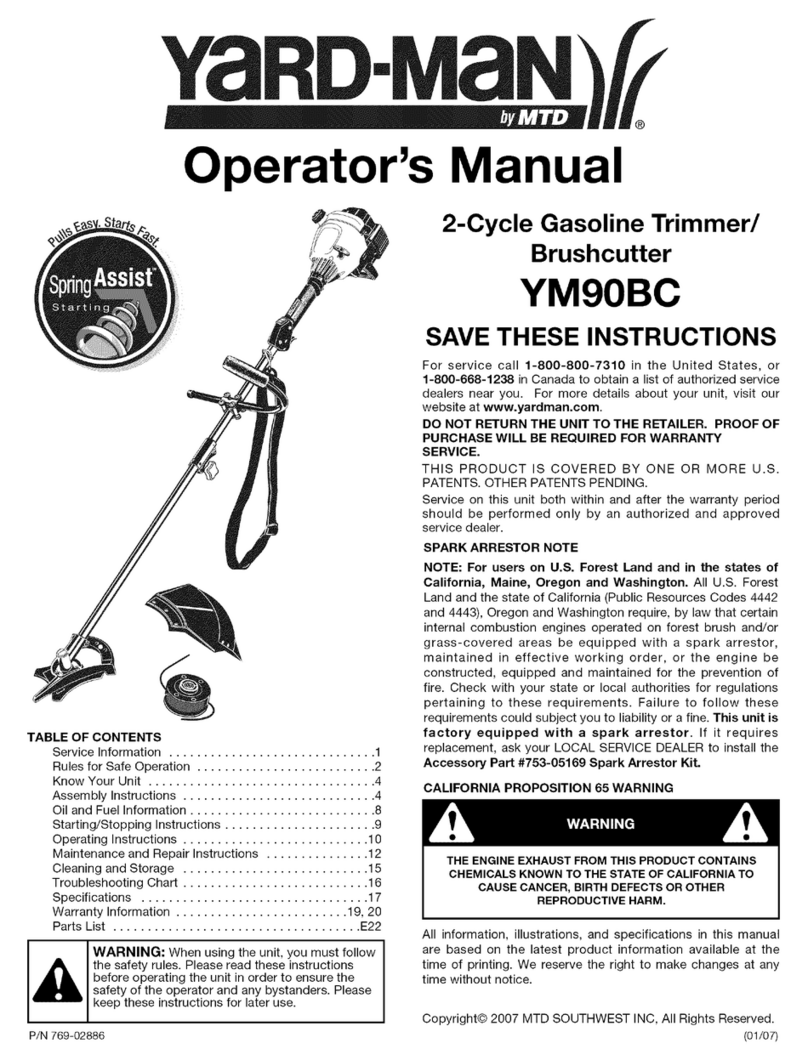 Yard-Man YM90BC Manual de usuario