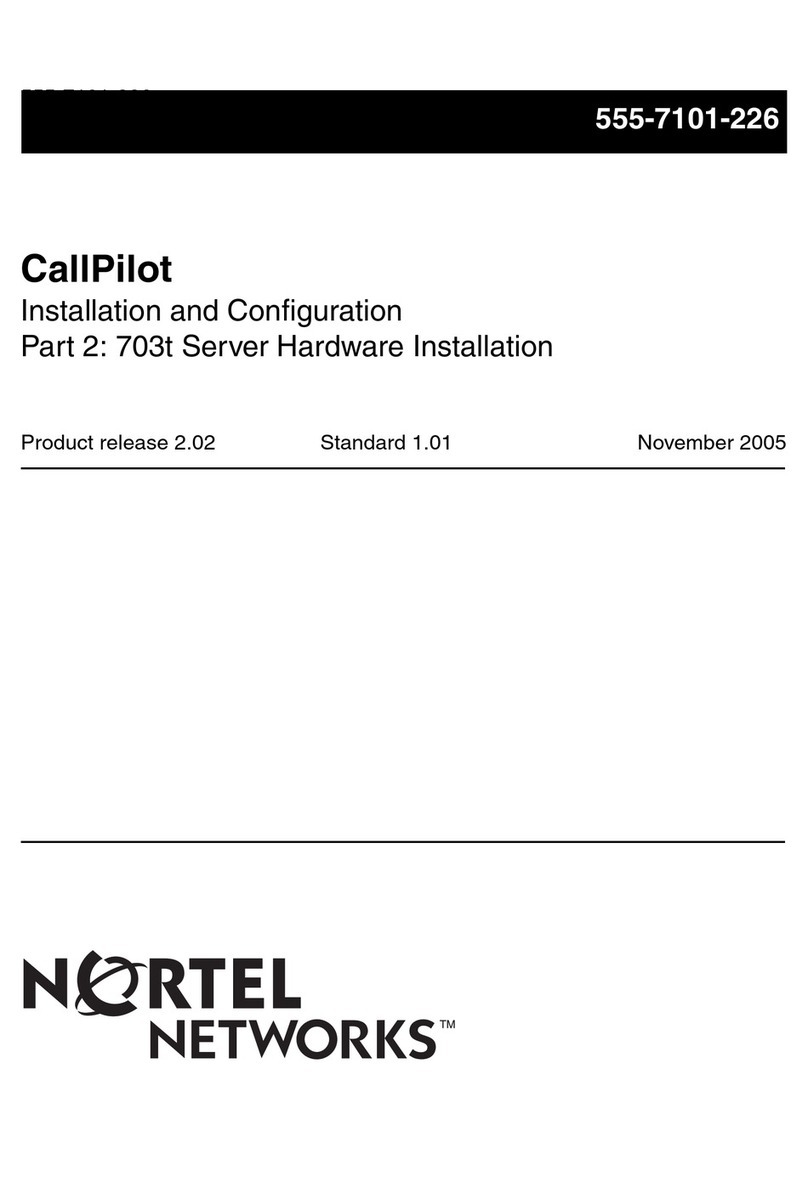 Nortel CallPilot Instrucciones de funcionamiento y mantenimiento