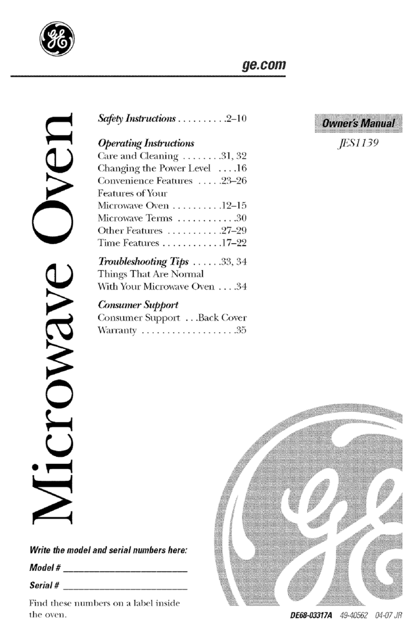 GE JES1139 Manual de usuario