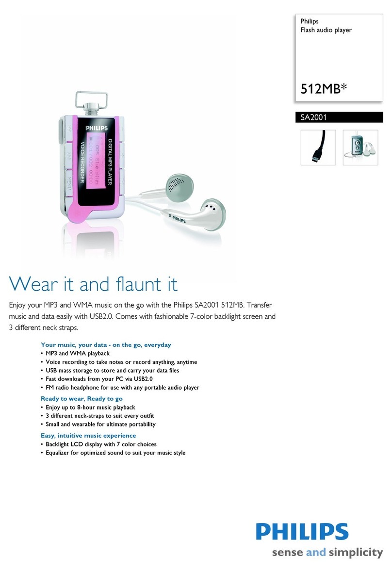 Philips SA2001/93 Manual de usuario